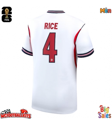 England Declan Rice #4 Replica Home Stadium Shirt World Cup 2026 Short Sleeve